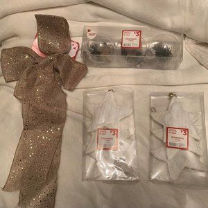NWT Christmas Ornaments & Decor Farmhouse Rustic Neutrals